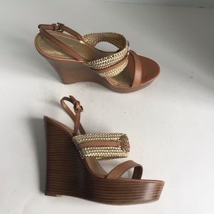 Coach Beatriz Women Sz 9 Wedge Heel Platform Sandal Slingback